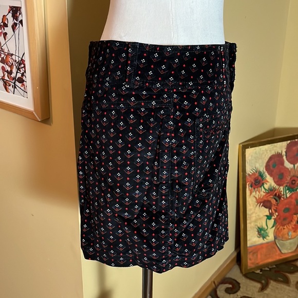 Y2K Vibe FREE PEOPLE sz 32 JOANI Cozy Graphic Corduroy Mini ButtonFront $68 NEW - Picture 4 of 14